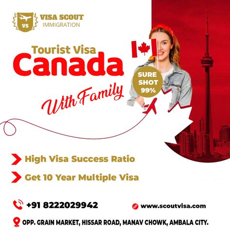 Tourist Visa Canada With Family ✅High Visa Success Ratio ✅Get 10 Year Multiple Visa We offer free counselling by expert counselors who can help you planning your future and get the visa you deserve. For More Information:- ☎️ CALL & WHATSAPP US📱 📞8222029942 📞8222029943 Canada Tourist Visa Creative Ads, Canada Tourist Visa, Visa Canada, Call Whatsapp, You Deserve, How To Plan, Collage, Pins, Quick Saves