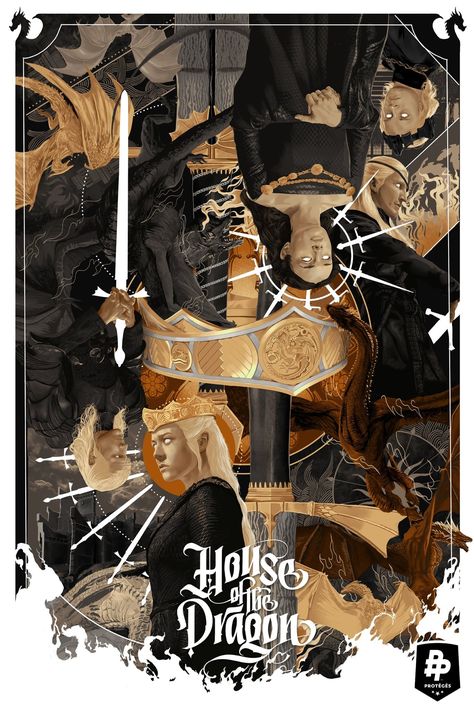 House Of The Dragon Fanart, House Of The Dragon Poster, Dragon Fanart, Dragon Poster, House Of The Dragon, Game Of Thrones Houses, Dragon Artwork, House Of Dragons, Fantasy Illustration