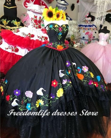 Mexican Style Quinceanera Dresses, Mexican Style Quinceanera, Quinceanera Dresses Charro, Quinceanera Dresses Mexican, Quinceanera Dresses Black, Vestido Charro, Mexican Quinceanera, Black Quinceanera Dresses, Mexican Quinceanera Dresses