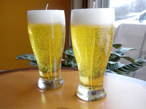 Pilsner Beer Candles~ Candle Making Machine, Beer Candles, Beer Stand, Drink Candles, Beer Candle, Gel Candle, Gel Wax, Pilsner Beer, Candle Making Wax