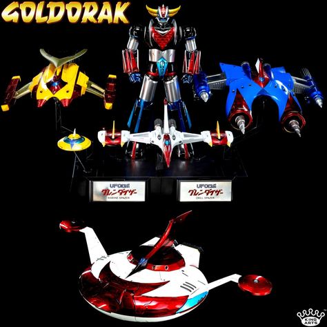 GOLDORAK Ultimate Pack Grendizer & Spazers King Arts Battle Robots, 70s Toys, King Art, Super Robot, Robot Toy, Retro 70s, Action Figures, Geek Stuff, Figurines