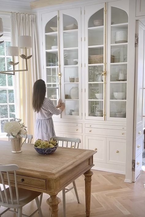 Arched Dining Room Built Ins, Kitchen Nook Cabinets Built Ins, Built In China Cabinet Dining Room, Built In Sideboard Dining Room, Built In Hutch Dining Room, China Pantry, Built In Kitchen Hutch, Dining Room Built In Cabinets, Dining Room China Cabinet