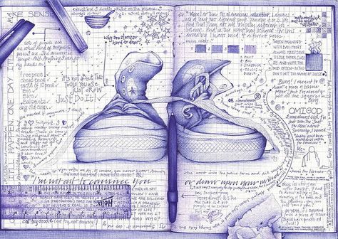 How to boost your creativity... Sketches Quotes, Andrea Joseph, Stylo Art, Quotes Doodles, Kunstjournal Inspiration, Ballpoint Pen Art, Sketch Note, Arte Doodle, Ballpoint Pen Drawing