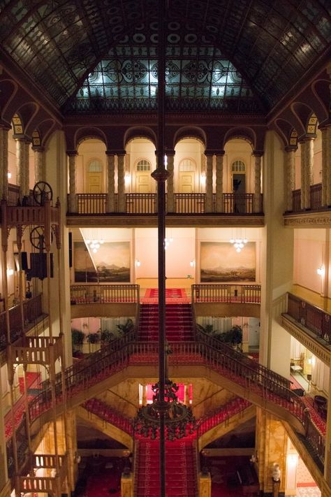 Behind the Scenes: Grand Budapest Hotel - Dwell The Grand Budapest Hotel, Steampunk Tendencies, Haunted Hotel, Grand Budapest Hotel, Grand Budapest, Budapest Hotel, Scenic Design, Wes Anderson, Hotel Interior