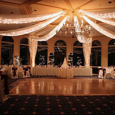 Wedding Decorations Indoor, Wedding Reception Dance Floor, Reception Ceiling, Wedding Reception Hall, Wedding Reception Lighting, Fun Wedding Decor, Wedding Venues Indoor, Indoor Chandelier, Dance Floors