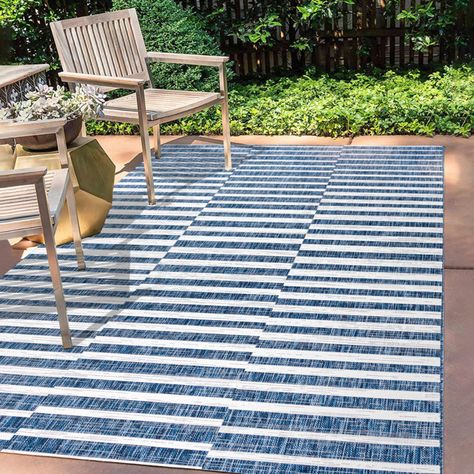 Sukie Modern Offset Stripe Outdoor Area Rug — Pier 1 Dining Room Entry, Modern Outdoor Patio, Eclectic Area Rug, Coastal Area Rugs, Rug Designs, Berber Rugs, Bohemian Area Rugs, Geometric Area Rug, Striped Rug