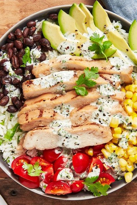 Lime Chicken Rice Bowl, Chicken Rice Dishes, Leftover Cilantro, Easy Chicken And Rice Recipes, Cilantro Rice Recipe, Chicken And Rice Recipes, Turkey Rice Soup, Leftover Rice Recipes, Cilantro Lime Rice Recipe