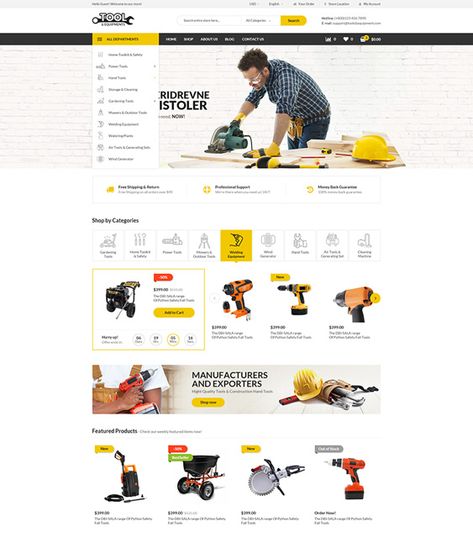 Tools Theme, Restaurant Website Templates, Hardware Stores, Reference Website, Woo Commerce Wordpress, Ecommerce Web Design, Restaurant Website, Ecommerce Web, Free Website Templates