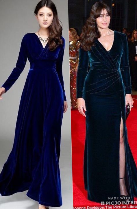 Velvet Dress Designs Gowns, Velvet Dresses Outfit, Western Gowns, Winter Bridesmaid Dresses, Velvet Dress Designs, Velvet Dress Long, Soiree Dress, Dresses Casual Fall, Beautiful Dress Designs