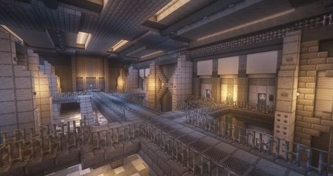 Minecraft Scp Facility, Minecraft Scp Build, Minecraft Building Ideas Laboratory, Minecraft Prison Ideas, Minecraft Bunker Entrance, Minecraft Bunker Ideas, Minecraft Laboratory Ideas, Minecraft Lab, Minecraft Bunker