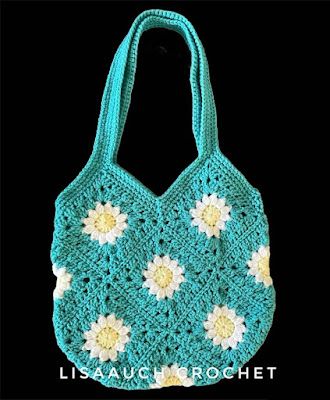 Flower crochet Square Bag Pattern FREE Daisy Granny Square Bag Pattern Free, Daisy Crochet Bag Pattern Free, Crochet Beach Bag Granny Square, Crochet Daisy Bag Pattern, Crochet Flower Bag Pattern Free, Crochet Granny Square Bag Pattern Free, Granny Square Bag Pattern Free, Sac Granny Square, Granny Square Pattern Free