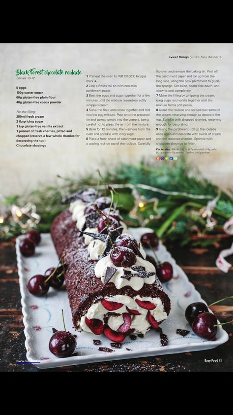 Black Forest Roulade, Chocolate Roulade Recipe, Chocolate Macarons Recipe, Lindt Chocolate Recipes, Sipping Chocolate Recipe, Chocolate Crinkles Recipe, Crinkles Recipe, Chocolate Shakeology Recipes, Drizzle Recipe