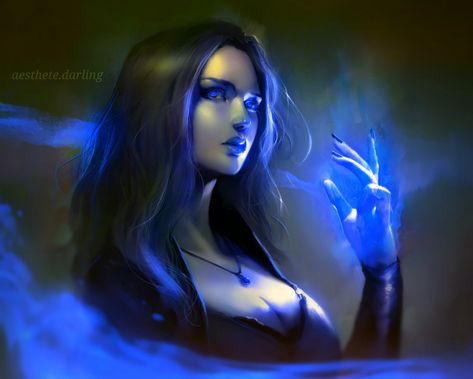 Sapphire Witch, Scarlet Witch Comic, Witch Powers, Night Witches, Wayne Enterprises, Female Hero, Blue Magic, Power Colors, Magic Aesthetic