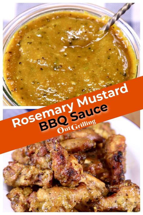 Change up your grilling routine with this easy and delicious Rosemary Mustard BBQ Sauce recipe. It adds tons of flavor to your grilled meats, topping sandwiches and it's great for dipping. Honey Mustard Bbq Sauce, Mustard Bbq Sauce Recipe, Mustard Bbq Sauce, Sauces Recipes, Awesome Appetizers, Bbq Sauces, Bbq Burgers, Homemade Mixes, Drink Inspiration