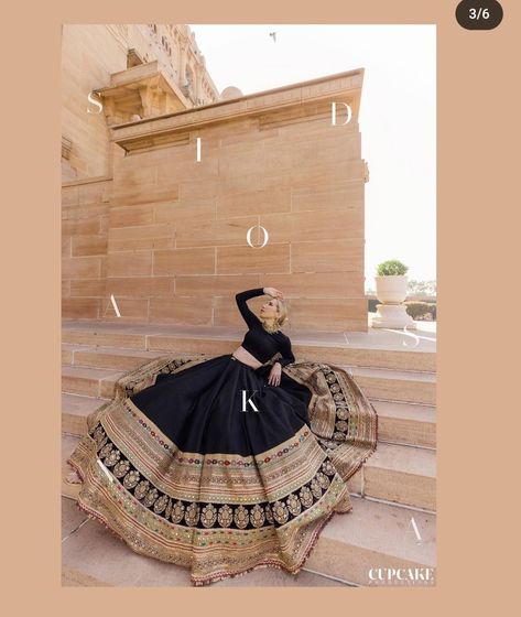 Black Sabyasachi Lehenga, Black Choli Designs, Black Lehenga Outfit, Black Lengha, Lehenga Outfit, Black Lehenga Choli, Lehenga Saree Design, Simple Lehenga, Trendy Outfits Indian