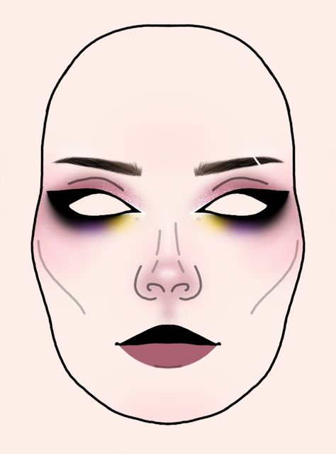 Yellow Grunge Makeup, Yellow Alt Makeup, Pride Makeup Nonbinary, Non Binary Flag Makeup, Alt Pride Makeup, Nonbinary Makeup Pride, Non Binary Makeup Looks, Nonbinary Flag Makeup, Nonbinary Pride Makeup