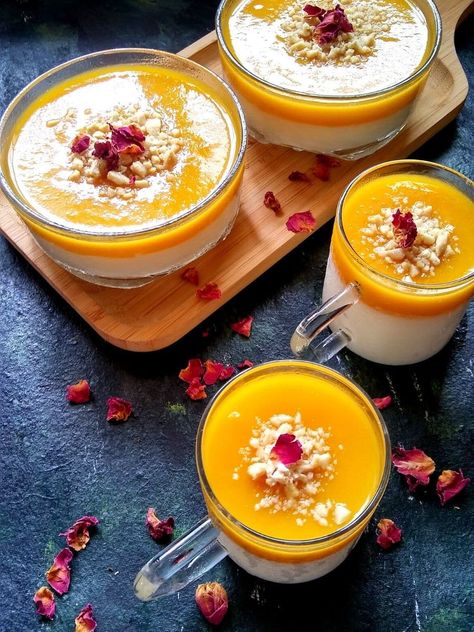 Master Chef Recipes, Mahalabia Recipe, Pastries Desserts, Lebanese Desserts, Ramadan Desserts, حلويات عربية, Arabic Desserts, Mango Dessert Recipes, Dessert Cups Recipes