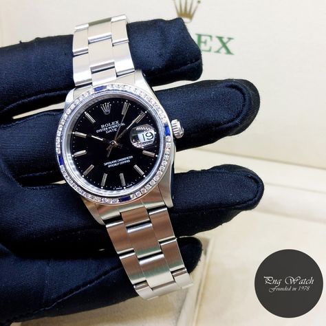 Rolex 34mm Black Dial Oyster Perpetual Date REF: 15200 (With certificate-N Series)! Rolex Oyster Perpetual, Rolex Oyster, Oyster Perpetual, Rolex, Black