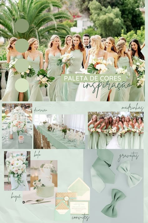 Wedding Party Outfits, Wedding Dress Guide, Mint Wedding, Wedding Preparation, Pastel Green, Wedding Color Schemes, Dream Wedding Dresses, Colorful Decor, Future Wedding