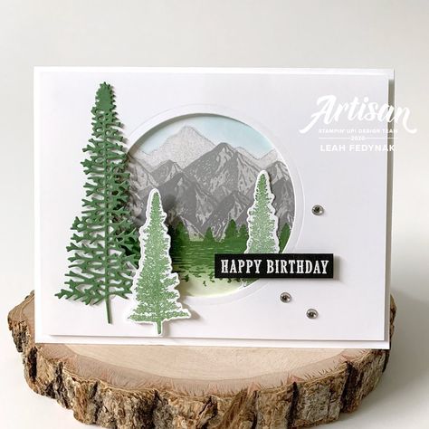 Leah Fedynak on Instagram: “Today is my son’s 12th birthday! Wow... 12 already! I am pretty sure this will be the year that he passes me for height! 😢 I had him choose…” Mountain Card, Camping Cards, Outdoor Birthday, Homemade Birthday Cards, I Am Pretty, Nature Card, Masculine Birthday Cards, Birthday Cards For Men, Tree Cards