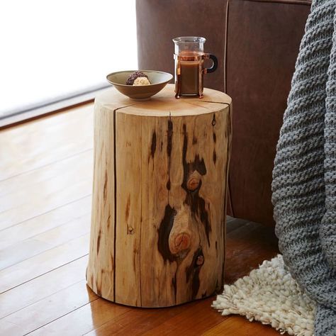 Fixer Upper, S3/E9 ~ Tree stump side tables in living room #fixerupper #fixerupperstyle Stump Side Table, Tree Stump Side Table, Bone Inlay Side Table, Tree Stump Table, Stump Table, Natural Wood Furniture, Rustic Side Table, Natural Tree, Into The Wood