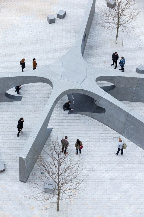 Collier Memorial Boston – Howeler + Yoon – Iwan Baan Gallery Branding, Conference Branding, Monumental Architecture, Street Installation, Concrete Architecture, School Of Architecture, Digital Fabrication, Architecture Concept Drawings, Structure Architecture