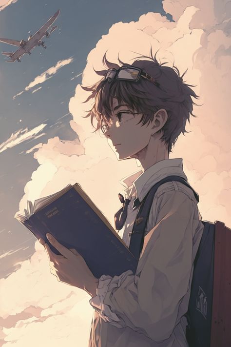 Anime Wallpaper, Anime Profile picture pfp, anime homescreen, curious inventor anime boy Digital Art, Drawing, young anime boy reading his notes poster, wallart, metal print, redbubble Anime Inventor, Anime Character Reading Book, Anime Reading Book Aesthetic, Anime Boy Studying, Cute Ghibli Wallpaper, Guy Reading Book, Inventor Art, Young Anime Boy, Cute Anime Boy Pfp