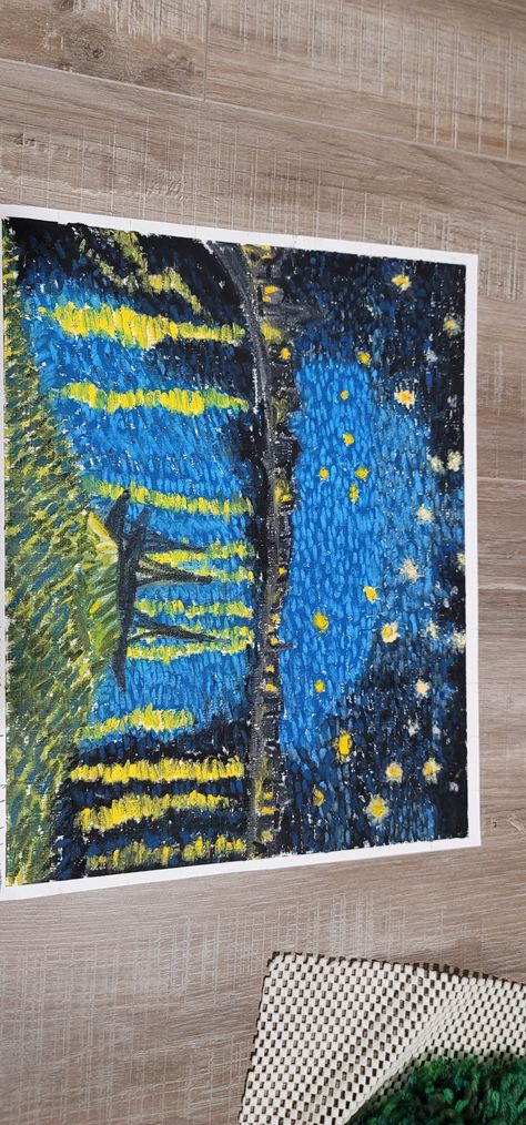 Vincent Van Gogh, Oil Pastel, Van Gogh, Starry Night, Pastel, Van