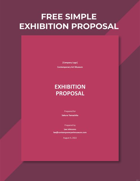 Simple Exhibition Proposal Template Art Grant Proposal Ideas, Artist Exhibition, Grant Proposal, Proposal Example, Proposal Template, Future Ideas, Template Google, Proposal Templates, Museum Exhibition