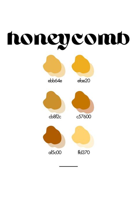 Bumblebee Color Palette, Canva Color Palette Codes Gold, Honey Colour Palette, Pastel Yellow Color Palette, Color Palette Hex Code, Honey Color Palette, Honey Eyes Color, Hex Code Color Palette, 6 Color Palette