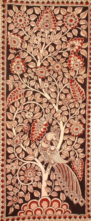 tree of life - India Kalamkari Painting Design, Kalamkari Design, Kalamkari Art, Tree Of Life Painting, Kalamkari Designs, Kalamkari Painting, Art Chinois, Tree Of Life Art, Madhubani Art