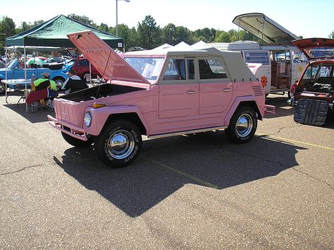 vw thing this is freaking perfect!!!!!!!!!!! gimme!!!!!!!!!!! Vw Minibus, Volkswagen Thing, Volkswagen 181, Vw Thing, Pink Jeep, Vw Classic, Volkswagen Karmann Ghia, Sand Rail, Vw Vintage