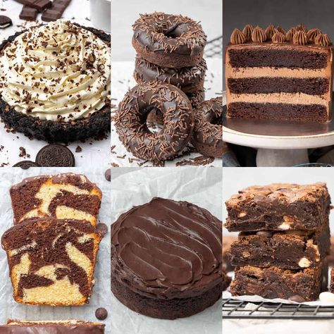 Top 40 Best Chocolate Desserts Pecan Brownies Recipe, Lemon Ricotta Cake Recipes, Fruit Desserts Easy, Mousse Cake Recipe, Chocolate Chip Pecan Cookies, Best Chocolate Desserts, Spring Desserts, Homemade Cake, Homemade Cake Recipes