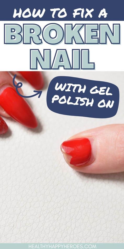 Just how to fix a broken nail with gel polish on? If you've had this problem, read on to find out how to save that expensive manicure even if you've broken a nail. Nail Break Repair, How To Fix Chipped Gel Nail Polish, How To Fix A Cracked Nail, Fixing Broken Nail, Broken Nail Repair, How To Fix A Broken Nail, Fix Cracked Nail, Broken Toenail, Gel Polish At Home