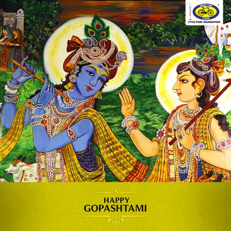 Cycle Pure Agarbathies wishes you a blessed Gopashtami. #PureDevotion Gopashtami Wishes, Hinduism Gods, Wallpapers Hd 1920x1080, Gods Goddesses, Hindu Festivals, Latest Wallpapers, Hindu Temple, God Pictures, Hindu God