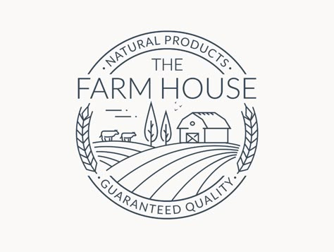 Homestead Logo, Farm Logo Inspiration, Farm Logo Design, Cow Logo, Wheat Design, Farm Business, Farm Cow, Farm Logo, Farm Shop