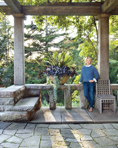 Martha's 'Skylands' Home in Maine: Tour the Gardens! Banksia Garden, Purple Oxalis, Coastal Granny, Hornbeam Hedge, Pink Granite, Martha Stewart Home, Clematis Montana, Garden Rake, Silver Falls