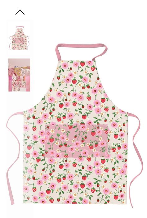 Cafe Delivery, Strawberry Kitchen, Xmas Wishlist, Tea Towel Apron, Towel Apron, Cute Aprons, Pink Strawberry, Cotton Apron, Cute Kitchen