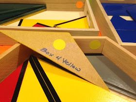 Plane Figures, Montessori Math, Montessori Classroom, Black Sharpie, How To Make Box, Wood Glue, Triangles, Dollar Stores, Montessori