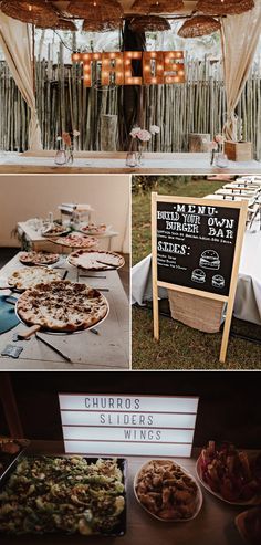 Statement wedding signage is a definite must! | Image by Melissa Marshall Photography Anthology Amilia Photography and Tews Visual Casual Wedding Reception, Wedding Food Menu, Reception Food, Wedding Reception Food, Rustic Chic Wedding, Wedding Dinner, Wedding Catering, Casual Wedding, Diy Wedding Decorations