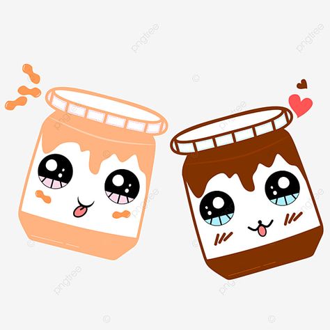 Drawing Chocolate, Choco Jar, Peanut Butter Spread, Chocolate Jar, Peanut Butter Jar, Emoji Design, Jar Stickers, Peanut Butter And Chocolate, Page Borders Design