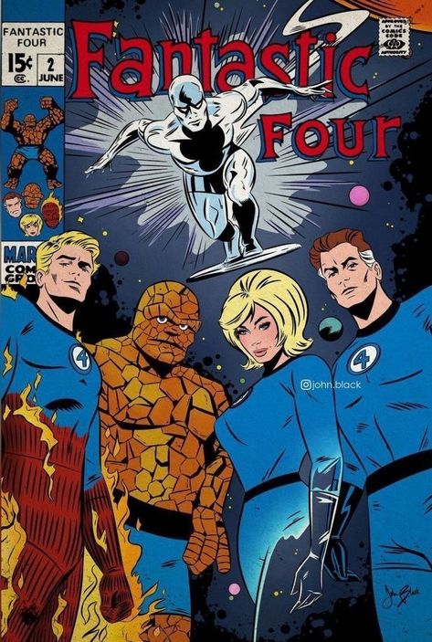 Avengers Posters, Fantastic Four Comics, Marvel Retro, The Fantastic Four, Marvel Comics Vintage, Rick And, Marvel Movie Posters, Avengers Poster, Marvel Comics Covers