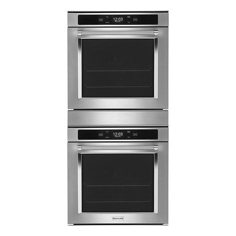 Shop KitchenAid 24" Built-In Electric Convection Double Wall Oven with WiFi Stainless Steel at Best Buy. Find low everyday prices and buy online for delivery or in-store pick-up. Price Match Guarantee. Double Electric Wall Oven, Electric Wall Oven, Barbeque Grill, Stainless Steel Oven, Outdoor Refrigerator, Smart Appliances, Electric Oven, Roasts, Oven Racks