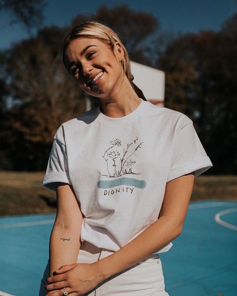 Sadie Robertson Tattoo, Sadie Robertson Outfits, Sadie Robertson Dresses, Affirmation Clothing, Sadie Robertson, Urban Outfitters Jacket, Words Of Affirmation, S Tattoo, Apparel Design