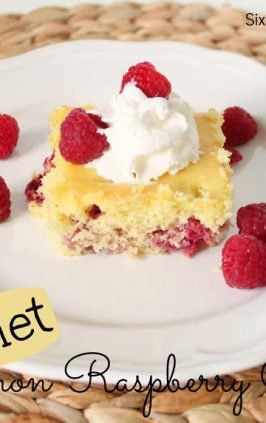 2-Ingredient Luscious Lemon Cake / Six Sisters' Stuff | Six Sisters' Stuff Three Sisters Diet Recipes, 3 Sisters Diet, Six Sisters Lemon Fluff, Low Calorie Lemon Cake, Ww Lemon Cheesecake Greek Yogurt, Raspberry Cake Recipes, Box Lemon Cake, Lemon Cake Mixes, Raspberry Cake