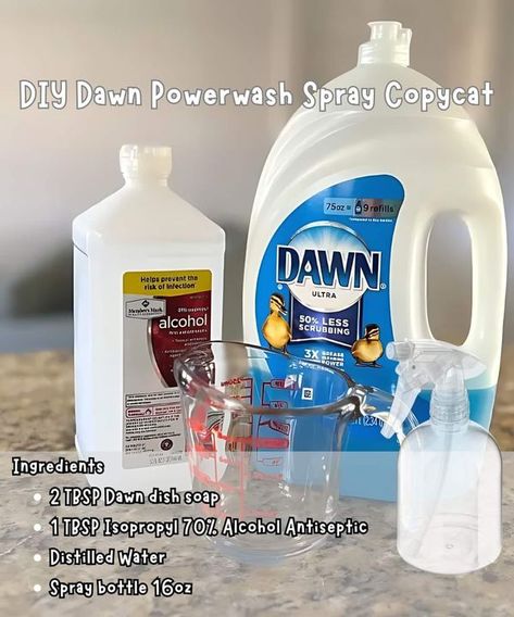 Powerwash Refill Diy, Dawn Powerwash Refill Diy, Dawn Powerwash, Dawn Dish Soap, Diy Sprays, Cleaning Items, Secrets Revealed, Water Spray, Diy Cleaning Products