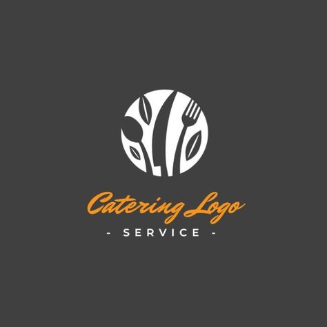 Monocolor Cutlery Catering Service Logo Catering Services Logo, Catering Logo, Editing Tool, Packaging Company, Service Logo, Catering Services, Free Graphic Design, Logo Inspiration, Logo Templates