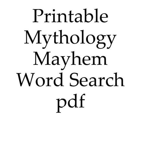 Greek Mythology Word Search | Printable Digital Download | Percy Jackson, Trojan War, Iliad, Heroes Make A Word Search, Myths & Monsters, Word Search Printables, Greek Myths, Heroes Of Olympus, Greek Mythology, Student Gifts, Percy Jackson, Short Stories