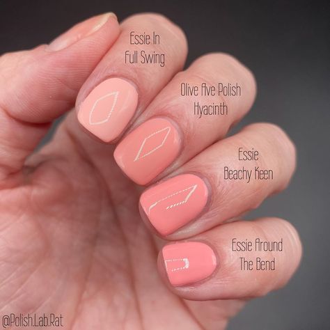 Corals, corals, coralssssd - writing captions is hard something. This is a comparison of pretty polishes. There. Done. 🤓 . . . . . . . .… Neutral Coral Nails, Coral Gel Nails Short, Pastel Coral Nails, Light Coral Nail Color, Sheer Coral Nails, Pale Coral Nails, Light Coral Nails, Salmon Nails Coral Peach Colors, Opi Coral Nail Polish