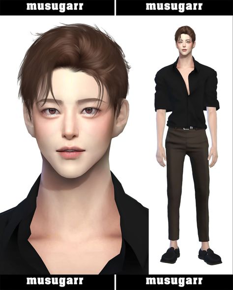 #sims4 #thesims4 #ts4 #creating #art #artist #cc #games #gaming #musugarr #maamuang Sims Dump Male, Asian Sims, Sims 4 Hair Male, The Sims 4 Skin, Hair Male, Sarong Skirt, Sims 4 Dresses, Sims4 Cc, 4 Dresses